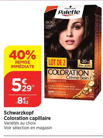 Bi1 Schwarzkopf Coloration capillaire offre