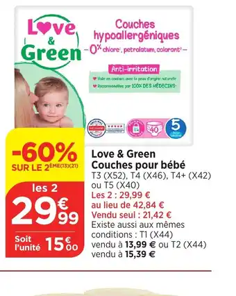 Bi1 Love & green couches pur bebe offre
