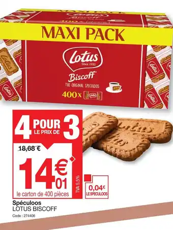 Promocash Spéculoos LOTUS BISCOFF offre