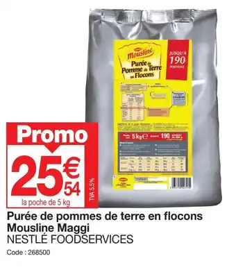 Promocash Purée de pommes de terre en flocons Mousline Maggi NESTLÉ FOODSERVICES offre