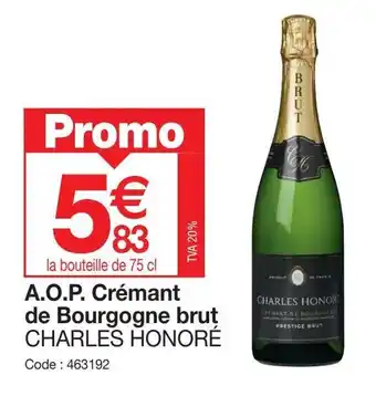 A.O.P. Crémant de Bourgogne brut CHARLES HONORÉ