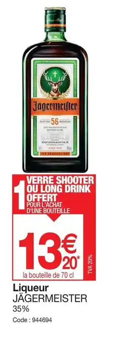Promocash Liqueur JÄGERMEISTER offre