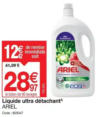 Promocash Liquide ultra détachant ARIEL offre
