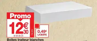 Promocash Boîtes traiteur blanches 35 x 26 x 6 cm offre