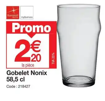 Promocash Gobelet Nonix 58,5 cl offre