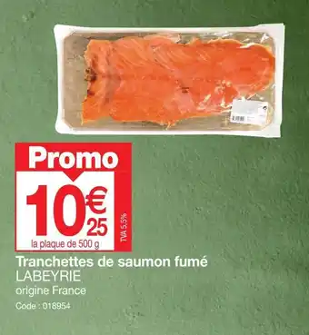 Promocash Tranchettes de saumon fumé LABEYRIE offre