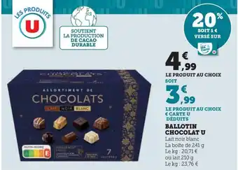 Hyper U BALLOTIN CHOCOLAT U offre