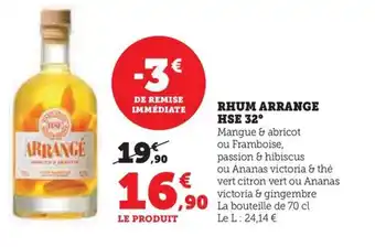 Hyper U RHUM ARRANGE HSE 32° offre