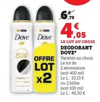Hyper U DEODORANT DOVE offre