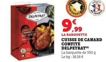 Hyper U CUISSE DE CANARD CONFITE DELPEYRAT (6) offre