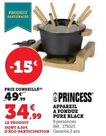 Hyper U APPAREIL A FONDUE PURE BLACK 8 personnes offre