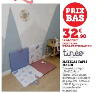 Hyper U MATELAS TAPIS MALIN offre