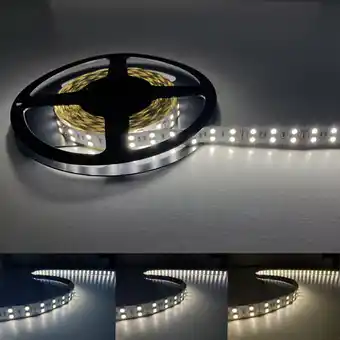 Bricomarché Ruban led 5m 24v 5050 ip20 double rangée 120led/m - blanc froid 6000k - 8000k - silamp offre