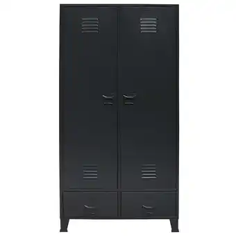 Bricorama Garde-robe métal de style industriel 90 x 40 x 180 cm noir - armoires et meubles de rangement - armoires - noir - noir offre