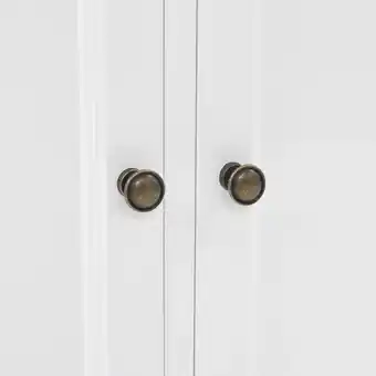 Bricorama Vaisselier avec 4 portes mdf et bois de pin 80 x 40 x 180 cm - armoires et meubles de rangement - armoires - blanc - blanc offre
