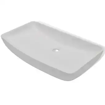 Bricorama Lavabo rectangulaire céramique blanc 71 x 39 cm - blanc offre