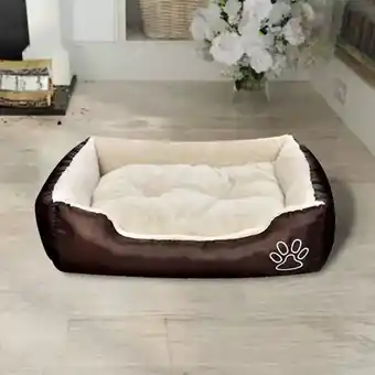 Bricorama Panier chaud pour chien avec coussin rembourré m - beige offre
