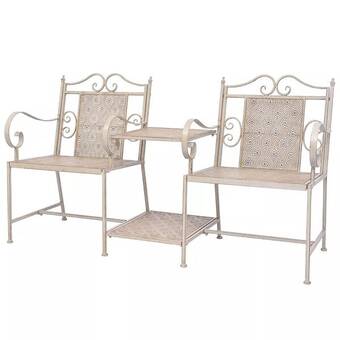 Bricorama Causeuse de jardin en acier blanc - blanc offre