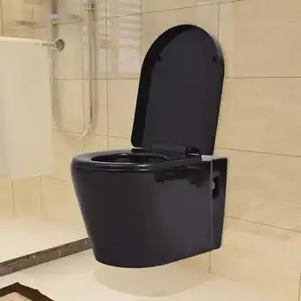 Bricorama Toilette suspendue au mur avec réservoir caché céramique noir - 274670 - noir offre