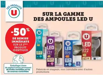 Hyper U SUR LA GAMME DES AMPOULES LED U offre