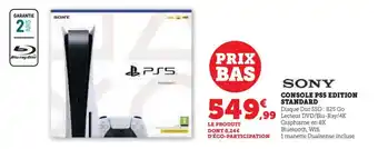 Hyper U CONSOLE PS5 EDITION STANDARD offre