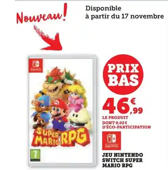 Hyper U JEU NINTENDO SWITCH SUPER MARIO RPG offre