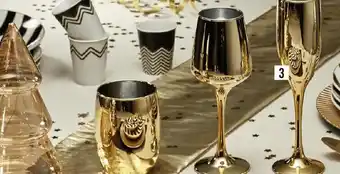 Géant Casino Lot de 4 verres à pied Chic offre