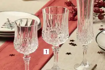 Géant Casino Lot de 6 verres à pied Longchamp 17cm offre