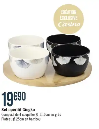 Géant Casino Set apéritif Gingko offre
