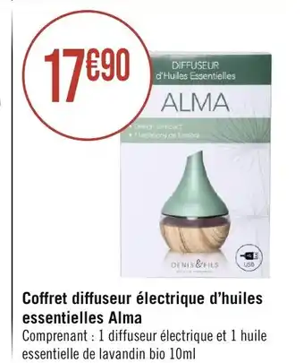 Géant Casino Coffret diffuseur électrique d'huiles essentielles Alma offre