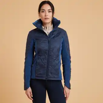 Decathlon Polaire équitation bi-matière femme - 500 marine offre