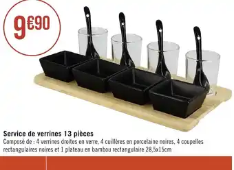 Géant Casino Service de verrines 13 pièces offre