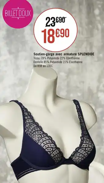 Géant Casino Soutien-gorge avec armature SPLENDIDE offre