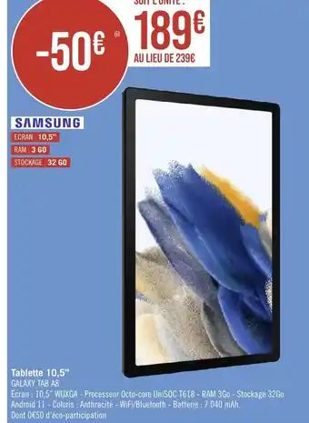 Géant Casino Tablette 10,5" offre