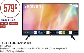 Géant Casino TV LED 4K UHD 65 offre
