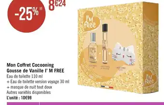 Géant Casino Mon Coffret Cocooning Gousse de Vanille I' M FREE offre