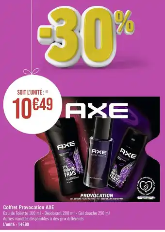 Géant Casino Coffret Provocation AXE offre