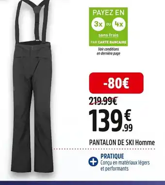 Intersport PANTALON DE SKI Homme offre