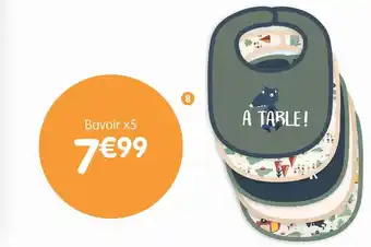 Bavoir x5