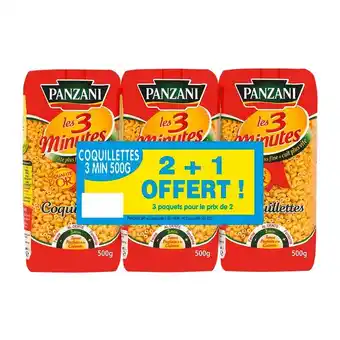 Carrefour Panzani pâtes cuisson rapide les 3 minutes offre