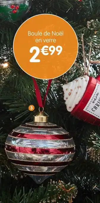 b&m Boule de noël en verre offre