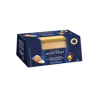 Carrefour Maison montfort bloc de foie gras de canard du i.g.p du sud-ouest avec morceaux offre