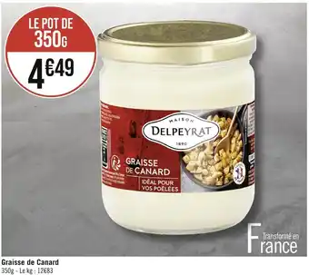 Casino Supermarchés Delpeyrat graisse de canard offre