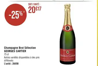 Casino Supermarchés Georges cartier champagne brut sélection offre
