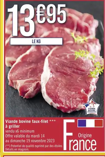 Casino Supermarchés Viande bovine faux-filet à griller offre