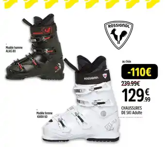 Intersport Rossignol chaussures de ski adulte offre