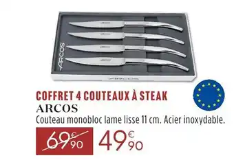 Culinarion Arcos coffret 4 couteaux à steak offre