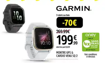 Intersport Garmin montre gps & cardio venu sq 2 offre