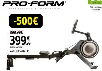 Intersport Pro-form rameur sport rl offre