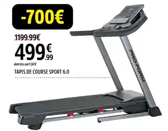 Intersport Pro-form tapis de course sport 6.0 offre